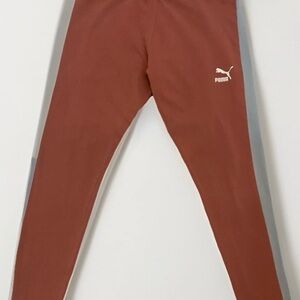 Puma Leggings Pink with Grey Stripe on both Sides